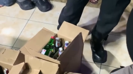 Operasi Ramadan di Wanaherang, Forkopimcam Gunung Putri Amankan 100 Botol Miras dari THM.