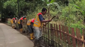Pemkab Bogor Rapikan Jalan Raya Galuga, Bahu Jalan Dibersihkan Demi Kenyamanan Pengguna.