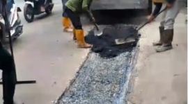 Pemkab Bogor Tindaklanjuti Keluhan Warga, Jalan Cikeas Udik–Bojong Nangka Dihotmix.