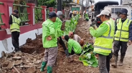Eks PKL Pasar Parung Disulap Jadi Ruang Hijau yang Lebih Tertata.