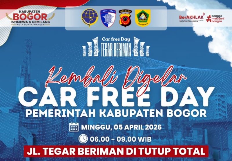 Minggu Pagi Tanpa Kendaraan, CFD Tegar Beriman Kembali Hadir di Cibinong. 