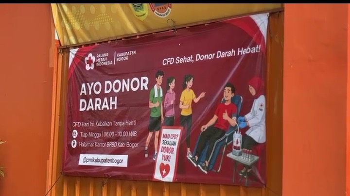Aksi Donor Darah Warnai CFD Tegar Beriman, Wujud Kepedulian Warga. 