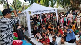 Perpustakaan Keliling Ramaikan CFD Tegar Beriman, Tingkatkan Minat Baca Warga Bogor. 