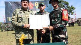 Pemkab Bogor dan TNI Tuntaskan Pembangunan Infrastruktur Desa Melalui TMMD ke-128.