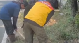 DPU Bogor Optimalkan Fungsi Drainase di Ruas Citeureup-Babakan Madang Demi Keselamatan Pengguna Jalan.