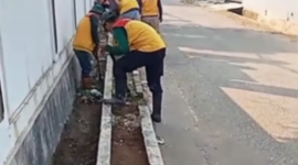 DPU Kabupaten Bogor Tingkatkan Kenyamanan Akses Sekolah Lewat Penataan Jalan Masuk SMAN 1 Cileungsi.